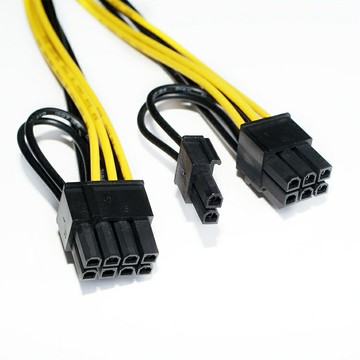 包郵6Pin轉雙8pin電腦顯卡電源線6P轉6+2供電線一分二延長線 轉接【宜家良品百貨】