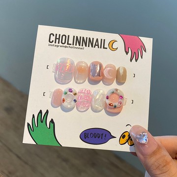 K29我甜甜圈和你- 客製化手作穿戴美甲片