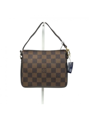 louis vuitton 棕色 Pochette Accessoires 棋盤格帆布塗層腋下包 肩背包