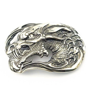 Long Dragon 純銀德國銀皮帶扣，鎳銀皮帶配件