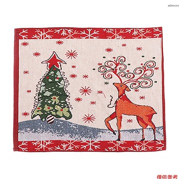 J-CZ69 C款麋鹿耶誕樹  耶誕針織布隔熱餐墊43*34cm