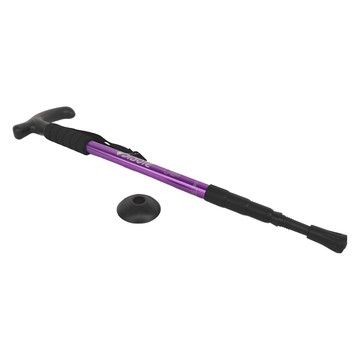 DIBOTE 迪伯特 鋁合金彎柄四節式登山杖 3節  110cm  紫色  1支