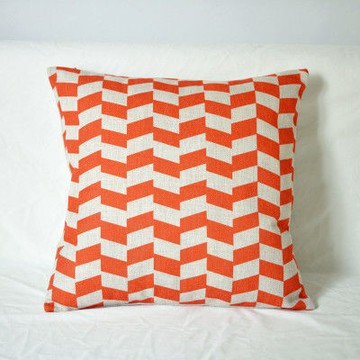 【協貿】時尚簡約棉麻幾何圖案印花A款方形抱枕含芯