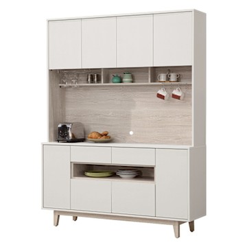 唯熙傢俱-紀薇橡木雙色5尺餐櫥櫃