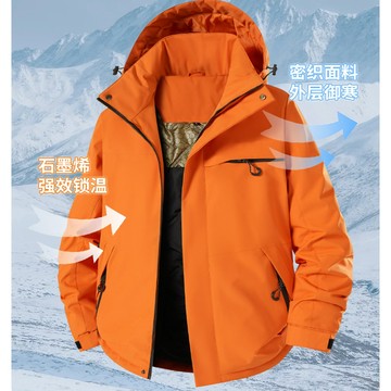 【台灣發貨】防風外套 石墨烯連帽衝鋒外套 禦寒保暖面包服 防水衝鋒衣 登山棉服外套 男女同款 加厚外套 防寒保暖衝鋒外套