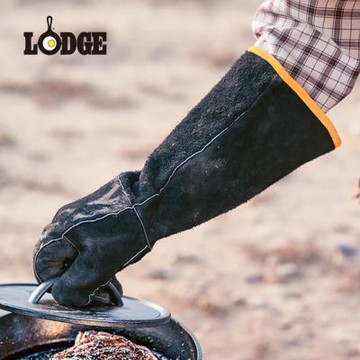美國LODGE 加長型耐高溫隔熱麂皮革手套(一雙) (A5-2)