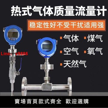 【台灣公司保固】熱式氣體質量流量計 空氣煤氣煙氣壓縮空氣插入式管道式流量計