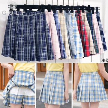 高爾夫球女裝衣服短褲裙女春夏百搭格子中高腰百褶裙學院風防走光