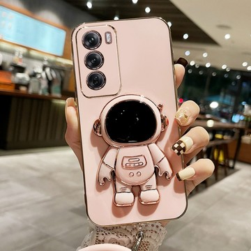 電鍍宇航員 隱形支架 手機殼 適用於 OPPO Reno 14 13 12 Pro A98 A78 A38 Reno8T