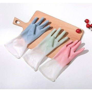 ✨台灣現貨?? 家務手套防水耐用洗碗手套 漸變色家用清潔防滑 洗衣護手 薄款 乳膠 #丹丹悅生活