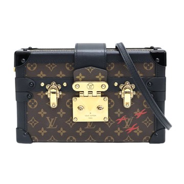 LOUIS VUITTON LV 路易威登 棕色 原花帆布 Petite Malle Trunk 肩背包 M45943 【二手名牌BRAND OFF】