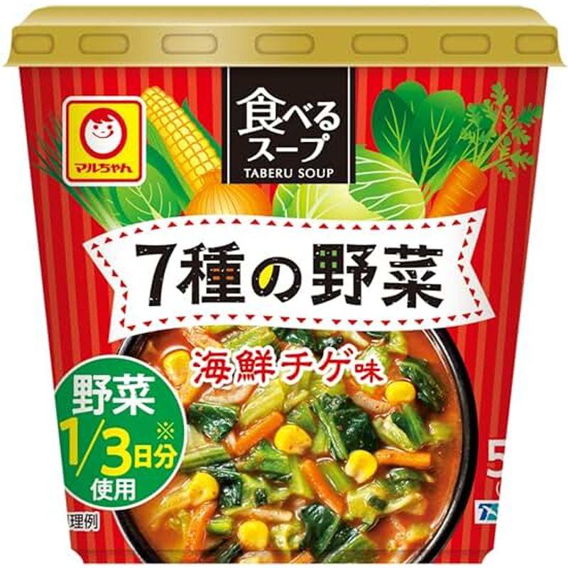 マルちゃん 食べるスープ 7種の野菜 海鮮チゲ味 15g×6個