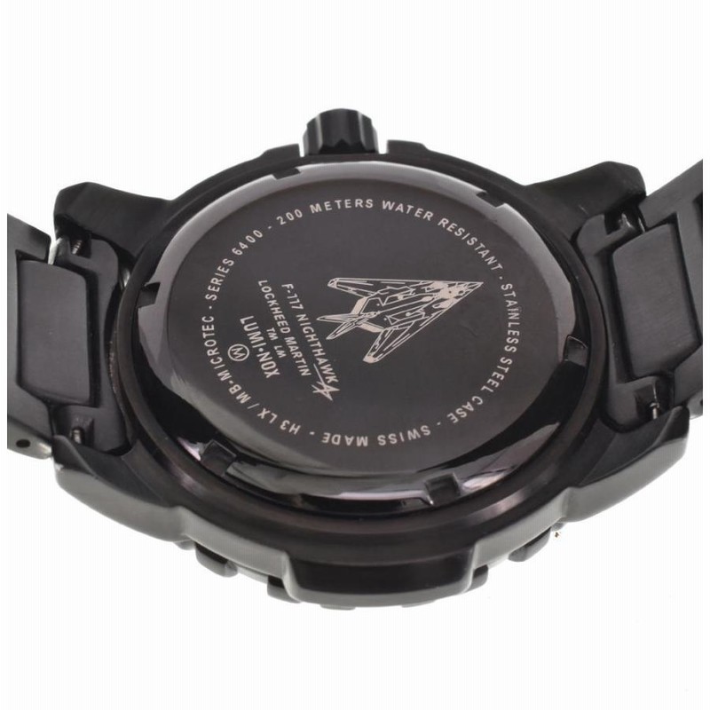 良品 LUMINOX ルミノックス F-117 ナイトホーク 6400
