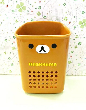 【震撼精品百貨】Rilakkuma San-X 拉拉熊懶懶熊 拉拉熊塑膠牙刷收納架#06710 震撼日式精品百貨