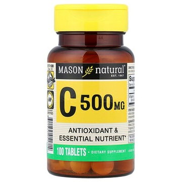 Mason Natural, 維生素 C，500 毫克，100 片