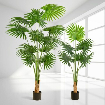 ?快速出貨 可開發票 仿真綠植加州蒲葵落地盆栽室內客廳裝飾擺件人造棕葵假樹植物盆景