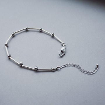 Unisex | 星冕系 - 靜海 * 純銀 不銹鋼 手鍊