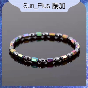 Sun_Plus 台灣現貨 雲錦J款 AB彩黑膽石腳鍊 黑膽石手鍊 黑膽石項鍊 膽石腳鍊 彈力手工串珠流光腳鍊  腳鏈
