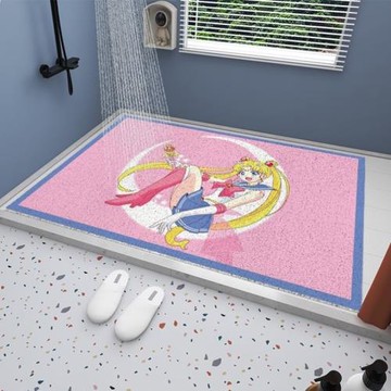 卡通水冰月洗澡防滑防摔腳墊浴室衛生間瀝水地墊可剪耐用絲圈軟墊