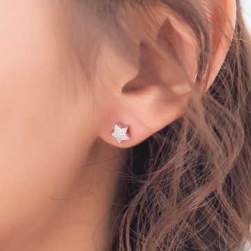 純銀耳環．星空 ．耳針式．低敏．改夾請備註