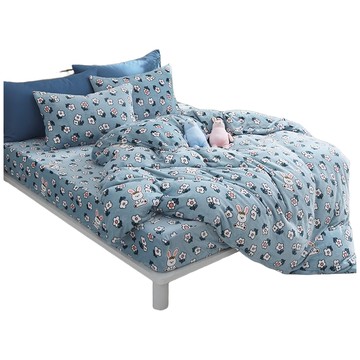 Ishur 伊舒爾 法蘭絨三件套組 100%滌綸  卡哇伊  床包150 x 186cm + 枕頭套45 x 75cm 2件