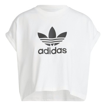 (WMNS) adidas Adicolor Classics Short Trefoil T-Shirt Asia Sizing 'White Black'
