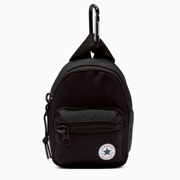 【CONVERSE匡威】ALL STAR Mini Go Pouch黑色潮流零錢包(10027428A01)復古迷你包 隨行耳機包隨身小收納袋 迷你復古後背包 朋友禮物 女友禮物 生日禮物