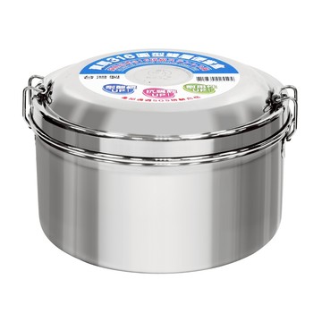 Pearl Horse 寶馬 316圓形雙層便當盒 12cm SUS316不銹鋼 台灣製造  銀色  1個