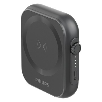 PHILIPS 飛利浦 黑金剛磁吸三合一行動電源 78 x 68.5 x 17.5mm 129g  DLP2556Q  黑金剛