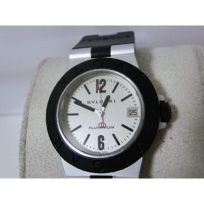 ブルガリ アルミニウム AL32A ボーイズ 腕時計 デイト ラバー クォーツ ...