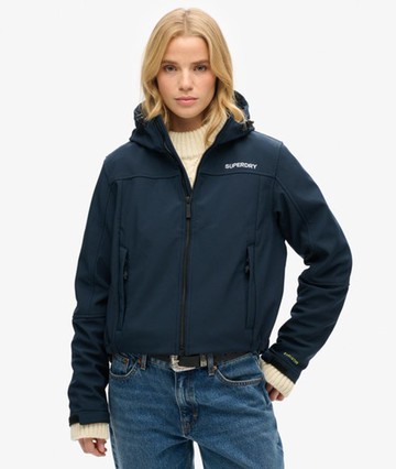 Superdry Women's Women's Code Trekker Hooded Softshell Jacket Navy / Eclipse Navy - Size: 16 Size: 12