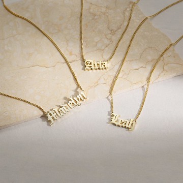 經典字母925銀訂製英文名字項鏈簡約百搭閨蜜生日禮物歐美風首飾