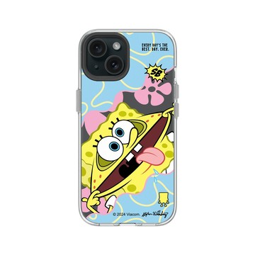 iPhone 15 Clear 透明 - 海綿寶寶 SpongeBob - 搞笑海綿