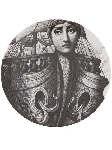 Fornasetti - plate - unisex - China - One Size - Black
