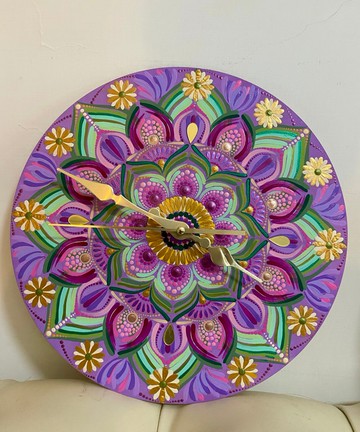 紫羅仙境 靜音時鐘 能量曼陀羅 客製 提高頻率 五行圓滿 療癒內在