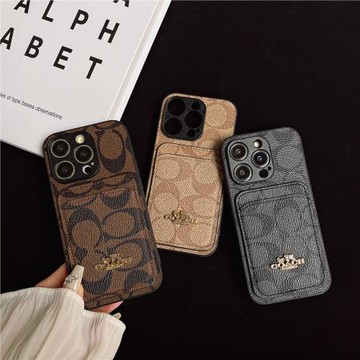 新款17air經典潮牌插卡老花15適用蘋果14promax手機殼iPhone13情侶12pro皮質11全包xs防摔16保護套大牌奢華