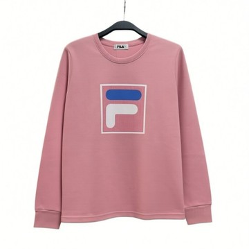 FILA 大學T 粉紅 大LOGO 圓領 長袖 上衣 女 5TEW7012PK