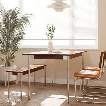 公司貨 最低價 免運  實木餐桌復古小戶型北歐日式餐桌椅子組合家用長方形桌子原木家具