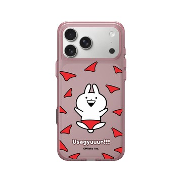 iPhone 17 Pro Max Clear (相機按鈕) 晶醺玫 - Usagyuuun 小突兔 - 熱情紅褲褲
