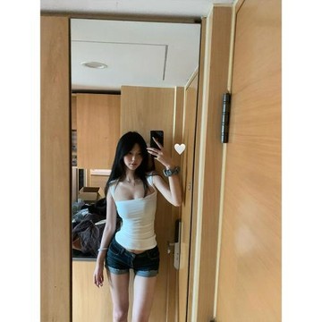 美式辣妹方領吊帶背心女夏季外穿高級感緊身純欲性感抹胸無袖上衣