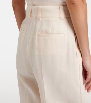 Loro Piana Lodger linen and wool wide-leg pants