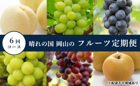 桃 ぶどう 梨 定期便 2024年 先行予約 晴れの国 岡山 の フルーツ 定期便 6回コース もも 葡萄 なし 岡山県産 国産 セット ギフト