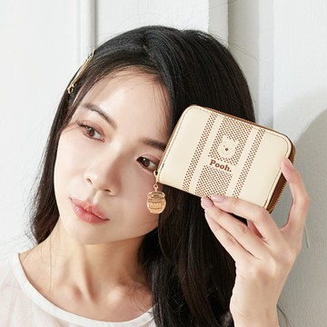 【DISNEY】小熊維尼-零錢包-摩卡色 PTD25-H4-21MO