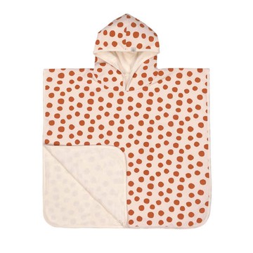 德國 Lassig - 嬰幼兒抗UV斗篷沙灘巾-波卡圓點 (120-60cm)