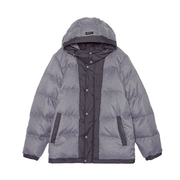 5th STREET｜男裝｜保暖連帽羽絨外套｜麻灰色