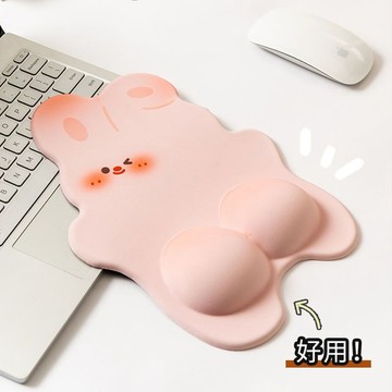 鼠標墊🎀 屁屁兔子原創鼠標墊女生護腕小號可愛保護手腕托辦公電腦桌面手枕