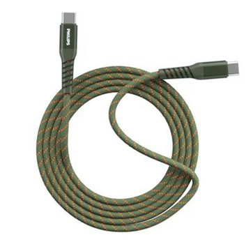 PHILIPS USB-C to USB-C 不打結磁吸收納線150cm
