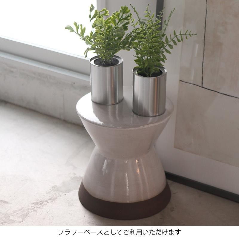 玄関 スツール 屋内 屋外 陶器 花台 フラワーベース 椅子 おしゃれ 陶磁器 腰掛け かわいい 筒型 円形 高さ31cm シンプル 北欧 モダン  安い 一人暮らし 新生活 | LINEブランドカタログ