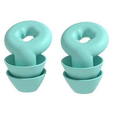 可水洗升級雙層矽膠降噪助眠耳塞 綠色  1組  2個