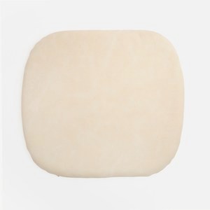 查莉真皮薄坐墊 奶油白